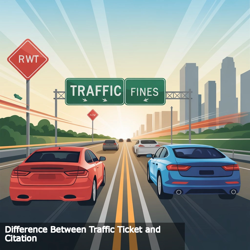 Difference Between Traffic Ticket and Citation